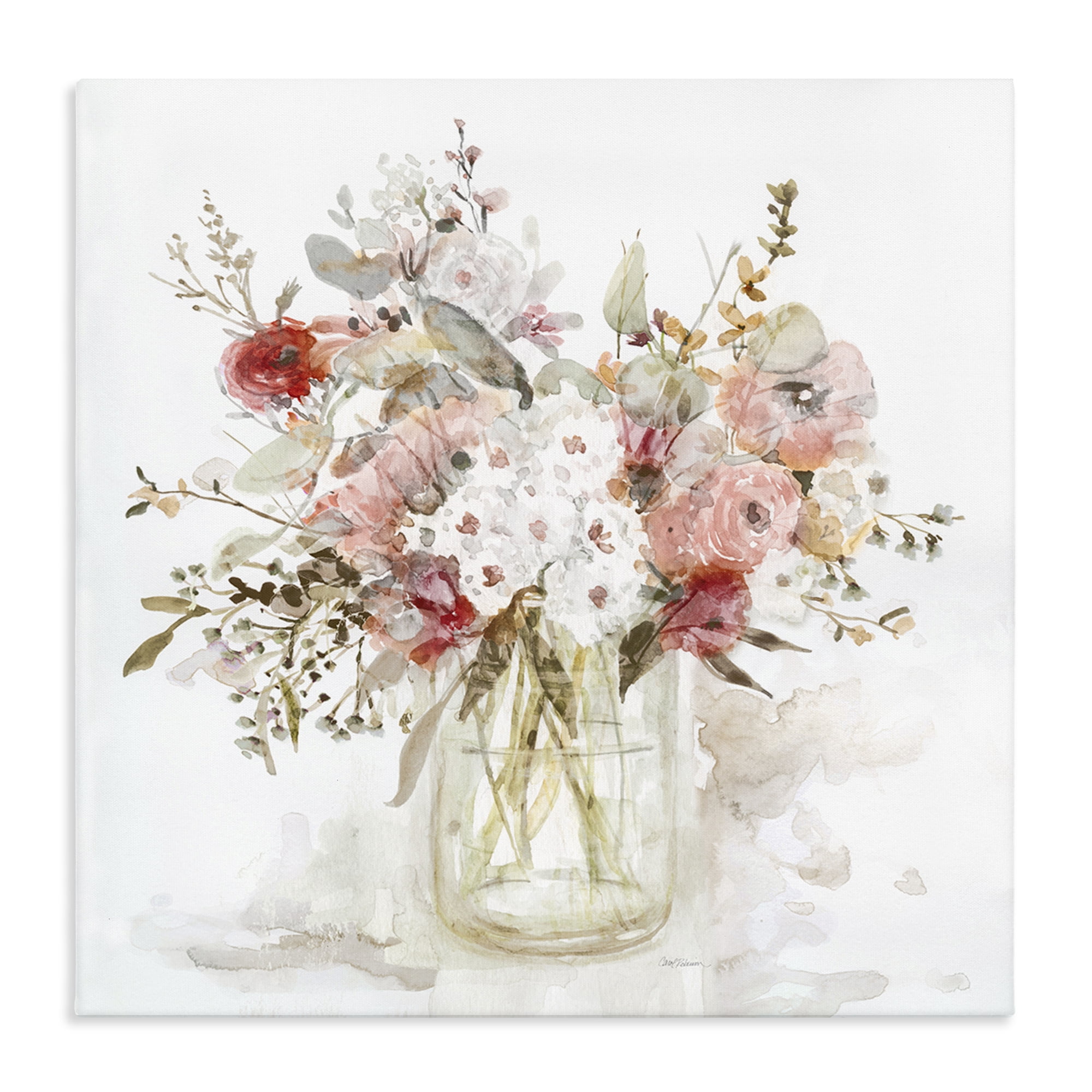 Stupell Industries Soft Blush Botanical Bouquet Canvas Wall Art, design by Carol Robinson