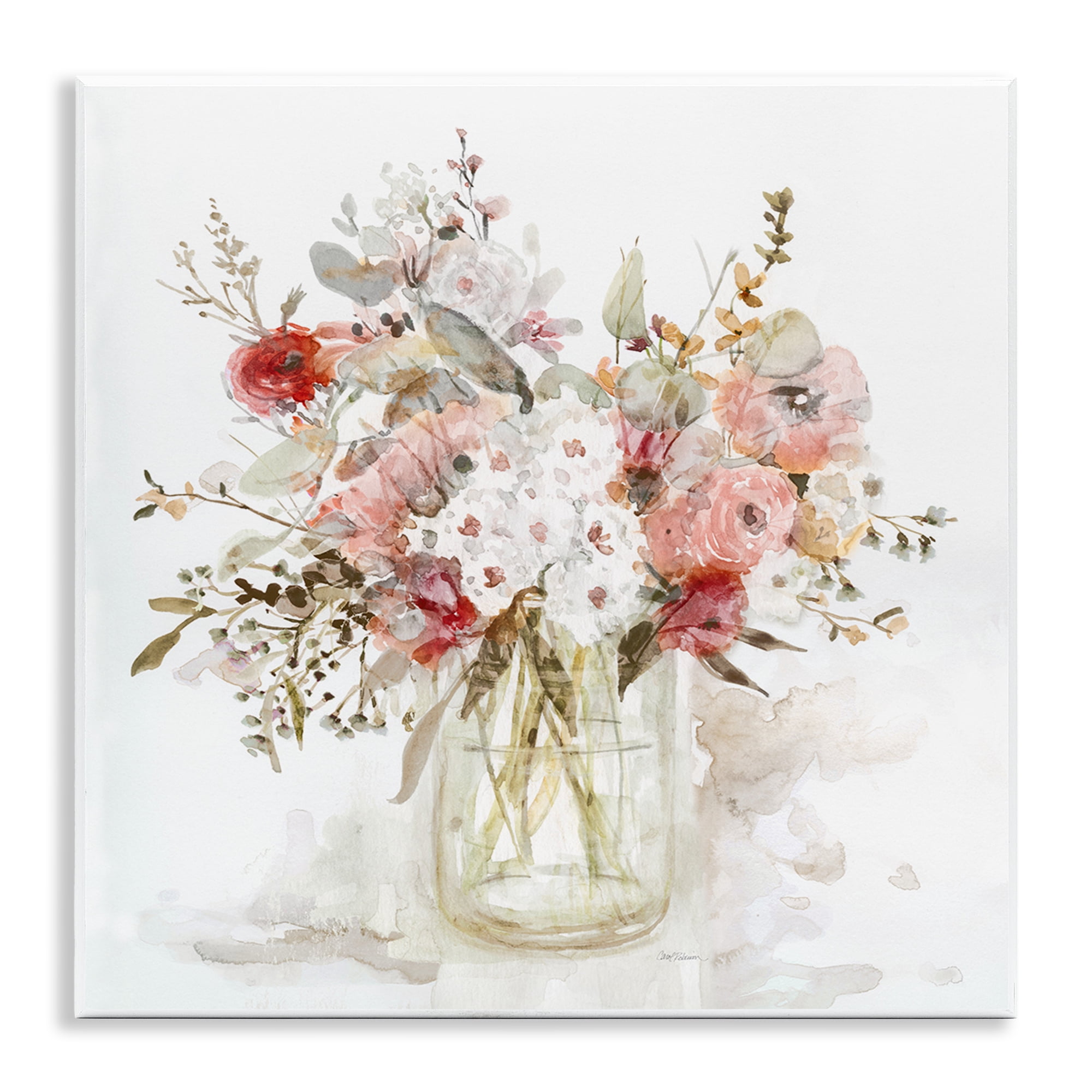 Stupell Industries Soft Blush Botanical Bouquet Wall Plaque Art, design by Carol Robinson