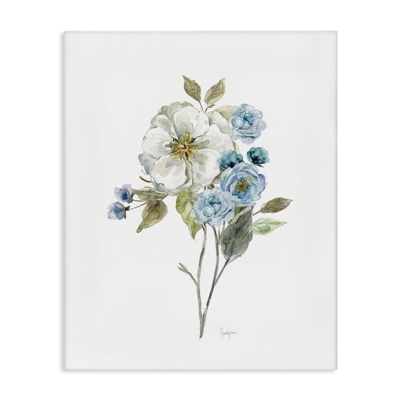 Stupell Industries Soft Botanical Bunch Floral Painting Wrapped Canvas Canvas Art Print Wall Art, 30 x 40
