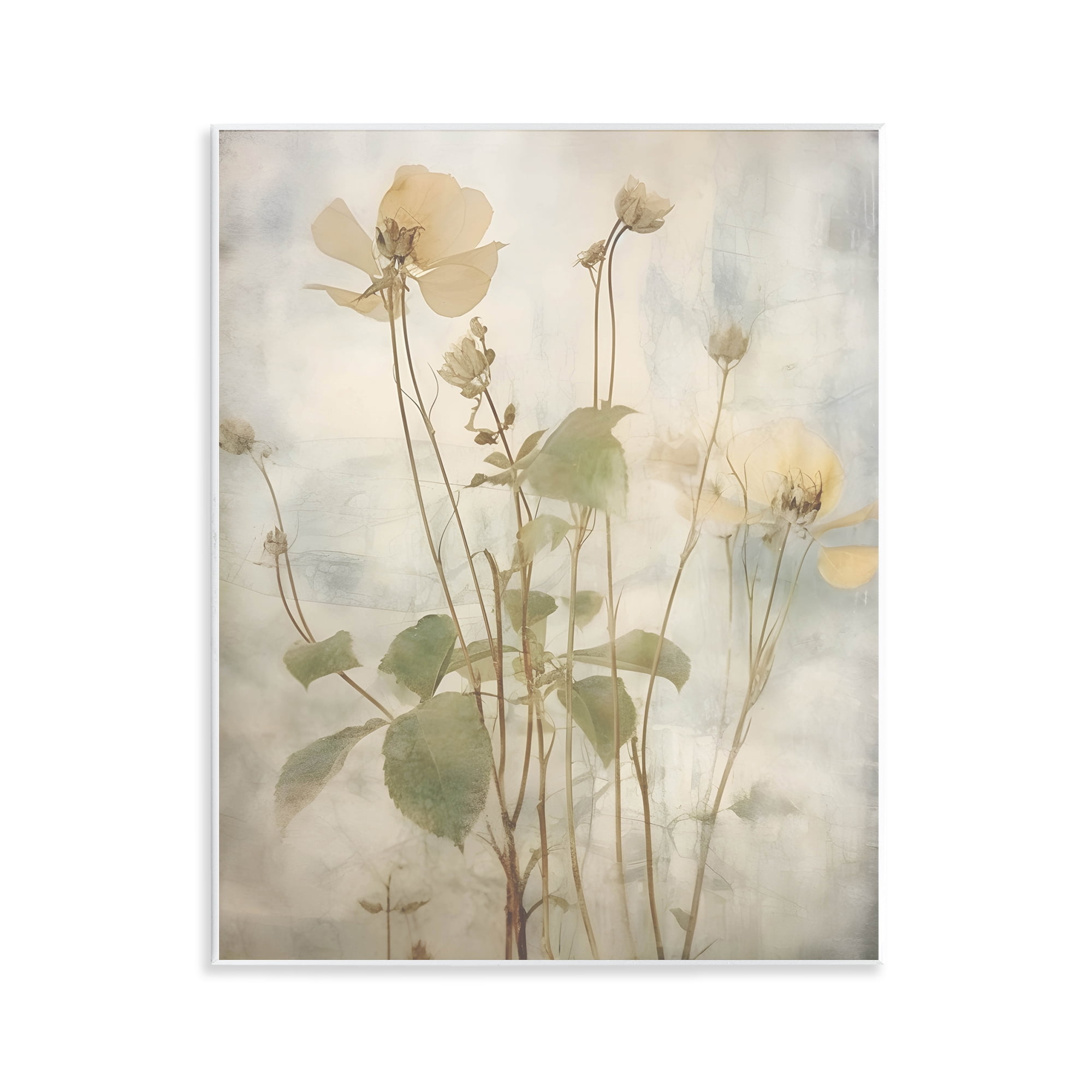 Stupell Industries Soft Botanicals Pattern Plants & Flowers Painting Unframed Art Print Wall Art, 11 x 14
