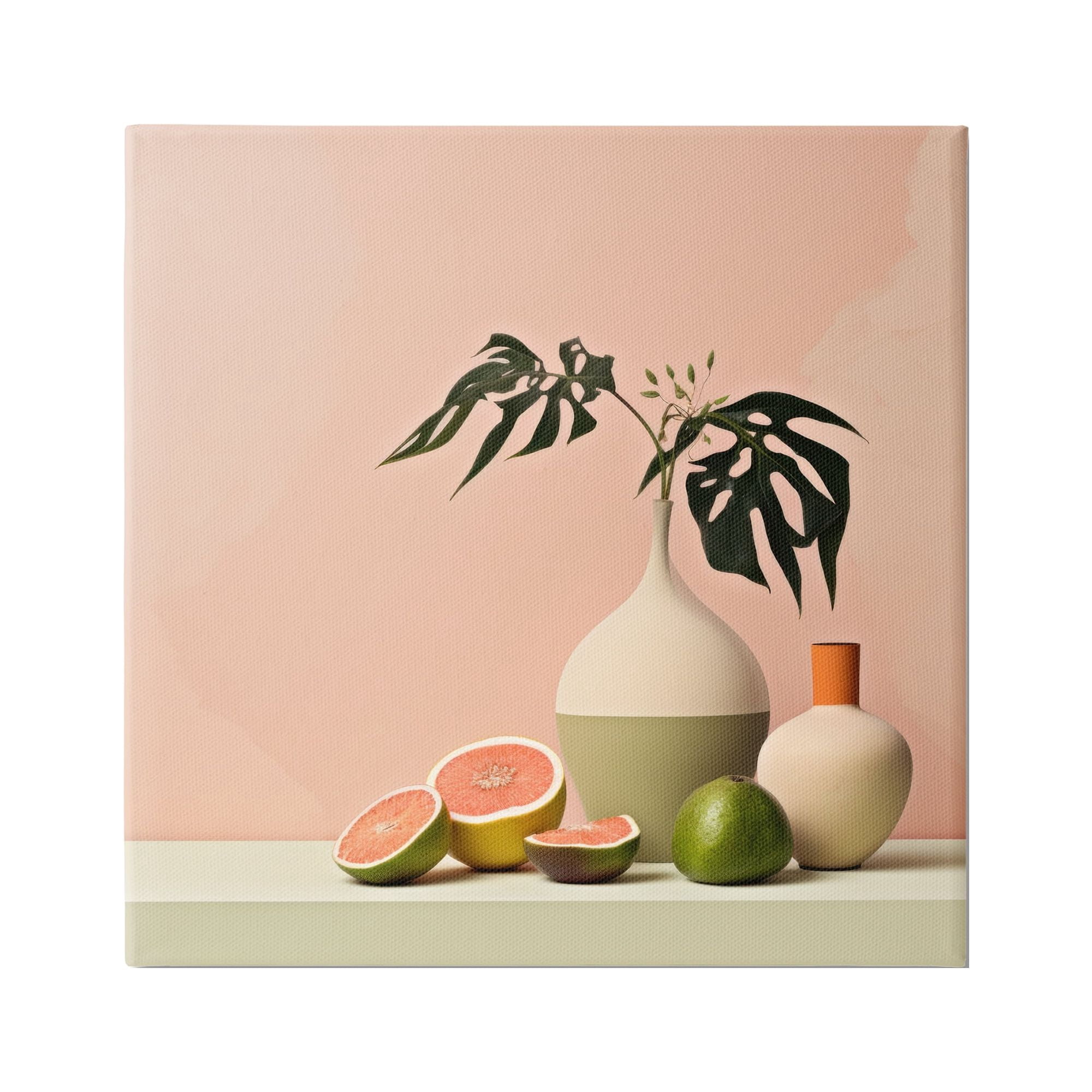Stupell Industries Soft Citrus Still Life Botanical & Floral Painting Gallery Wrapped Canvas Art Print Wall Art, 17 x 17