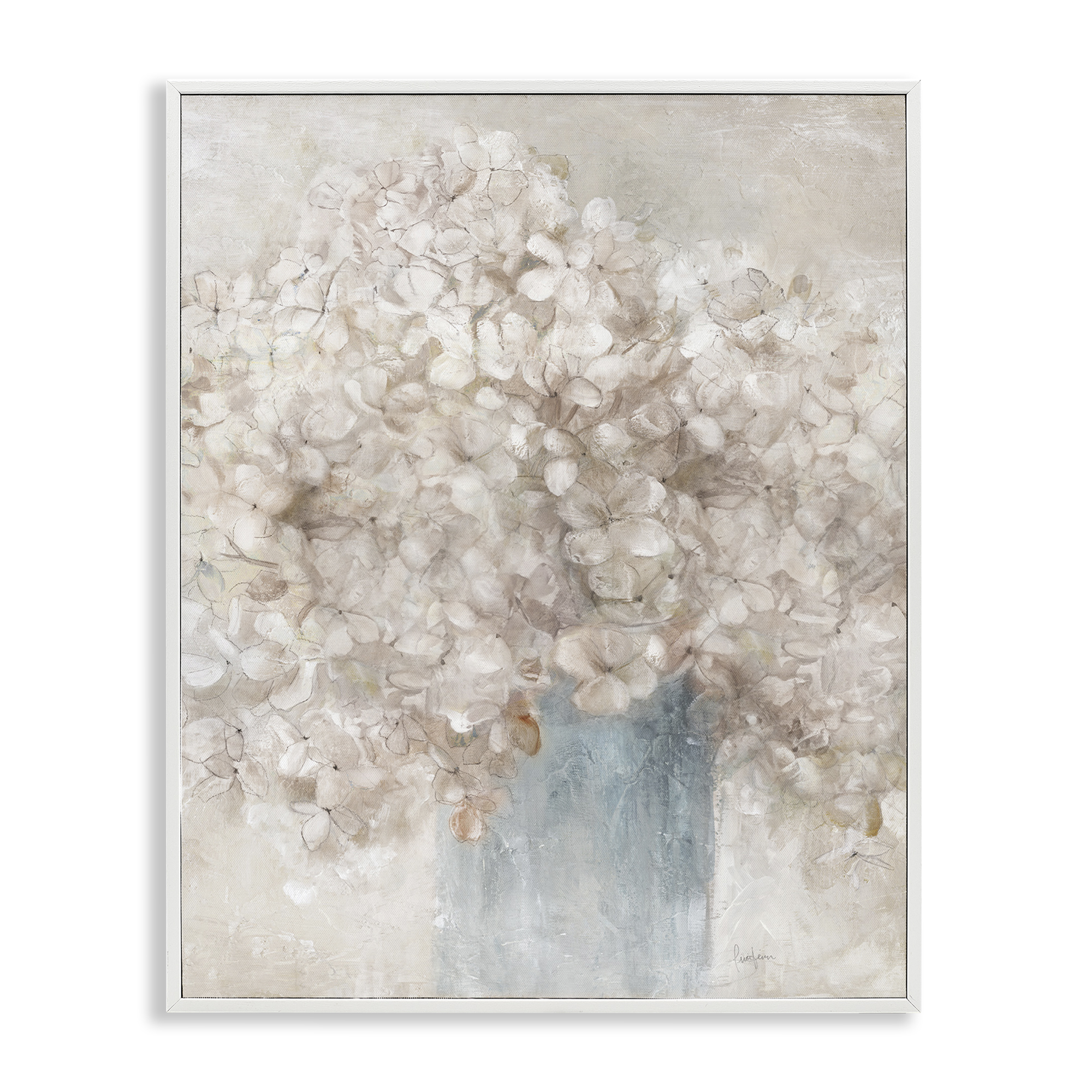 Stupell Industries Soft Clouded Bouquet Botanical & Floral Painting White Framed Art Print Wall Art, 11 x 14