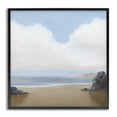 thumbnail image 1 of Stupell Industries Soft Clouds Over Beach Landscape Painting Gray Framed Art Print Wall Art, 24 x 24, 1 of 10