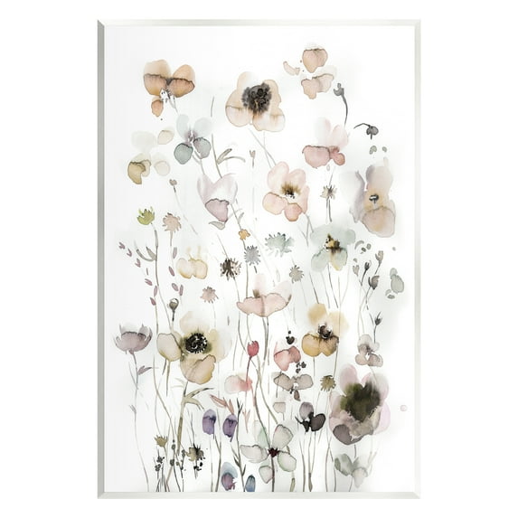 Stupell Industries Soft Cottage Florals Botanical & Floral Painting Unframed Art Print Wall Art, 10 x 15