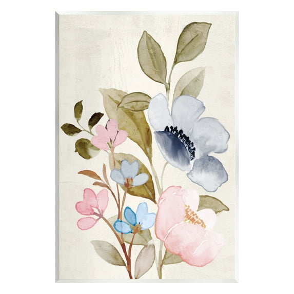 Stupell Industries Soft Cottage Florals Botanical & Floral Painting Unframed Art Print Wall Art, 10 x 15