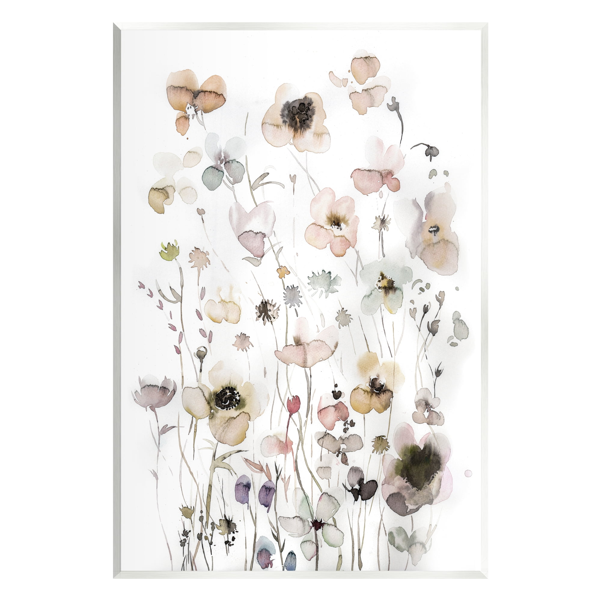 Stupell Industries Soft Cottage Florals Botanical & Floral Painting Unframed Art Print Wall Art, 13 x 19