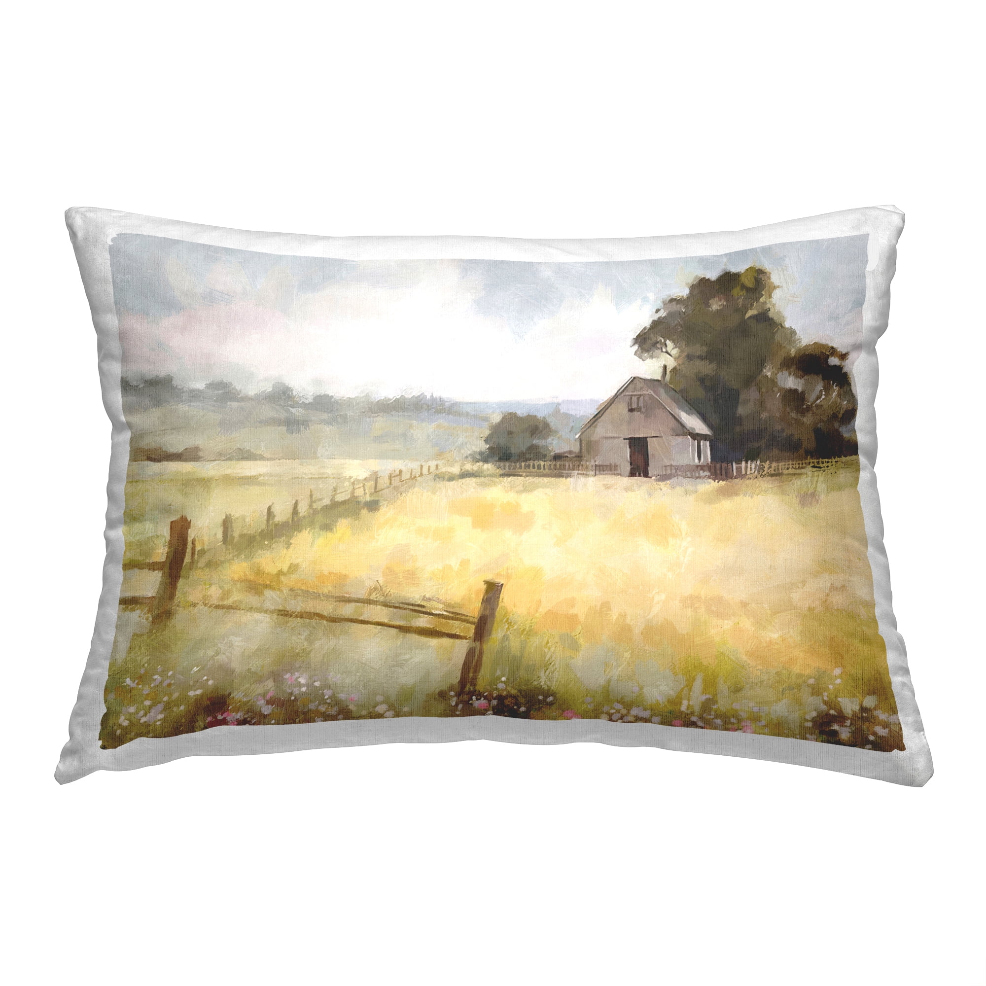 Stupell Industries Soft Country Pasture Decorative Printed Throw Pillow, 14 x 20