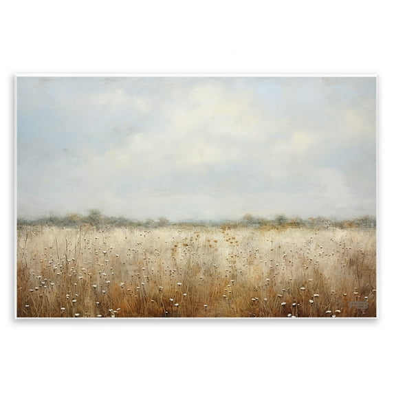 Stupell Industries Soft Daisy Field Landscape Painting Unframed Art Print Wall Art, 15 x 10