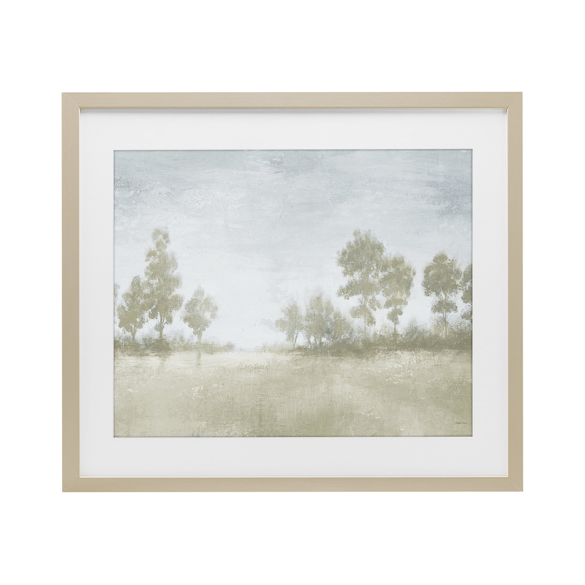 Stupell Industries Soft Distant Valley Landscape Birch Framed Print Under Glass, design by Michael Marcon