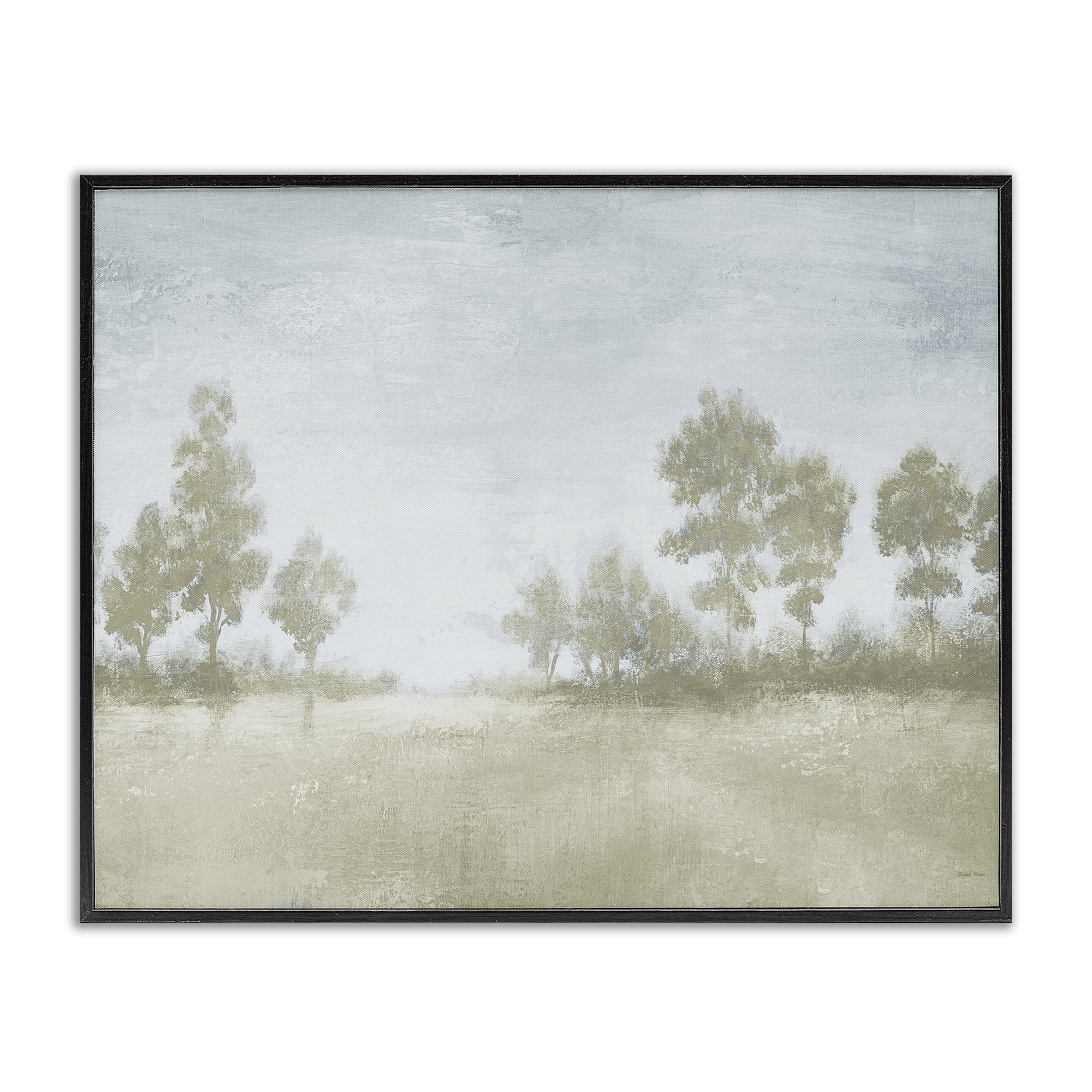 Stupell Industries Soft Distant Valley Landscape Black Framed Giclee Art, design by Michael Marcon