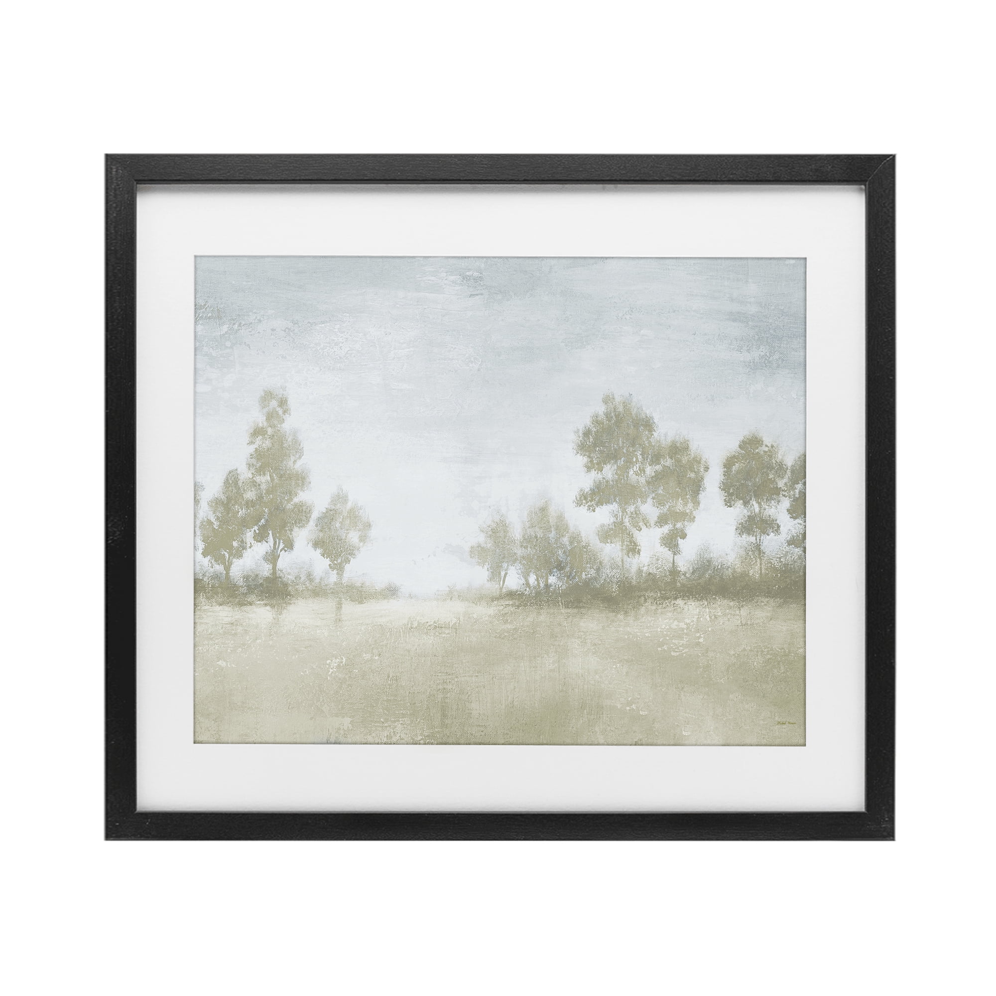 Stupell Industries Soft Distant Valley Landscape Black Framed Print Under Glass, design by Michael Marcon