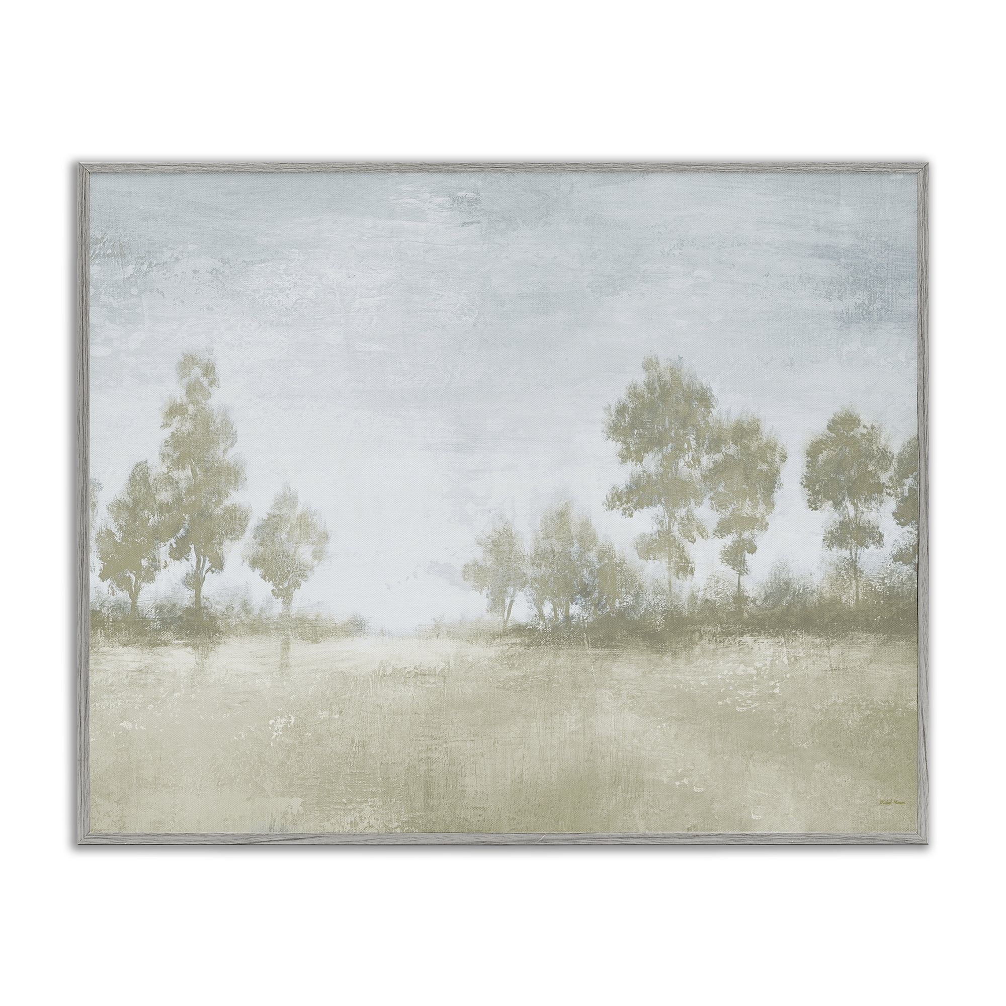 Stupell Industries Soft Distant Valley Landscape Gray Framed Giclee Art, design by Michael Marcon