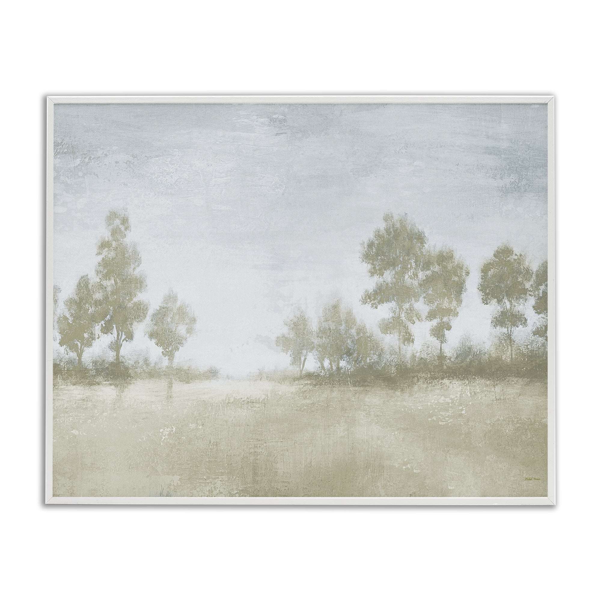 Stupell Industries Soft Distant Valley Landscape White Framed Giclee Art, design by Michael Marcon