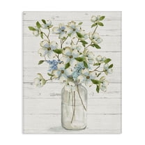 Stupell Industries Soft Dogwood Bouquet Botanical & Floral Painting Gallery Wrapped Canvas Art Print Wall Art, 16 x 20