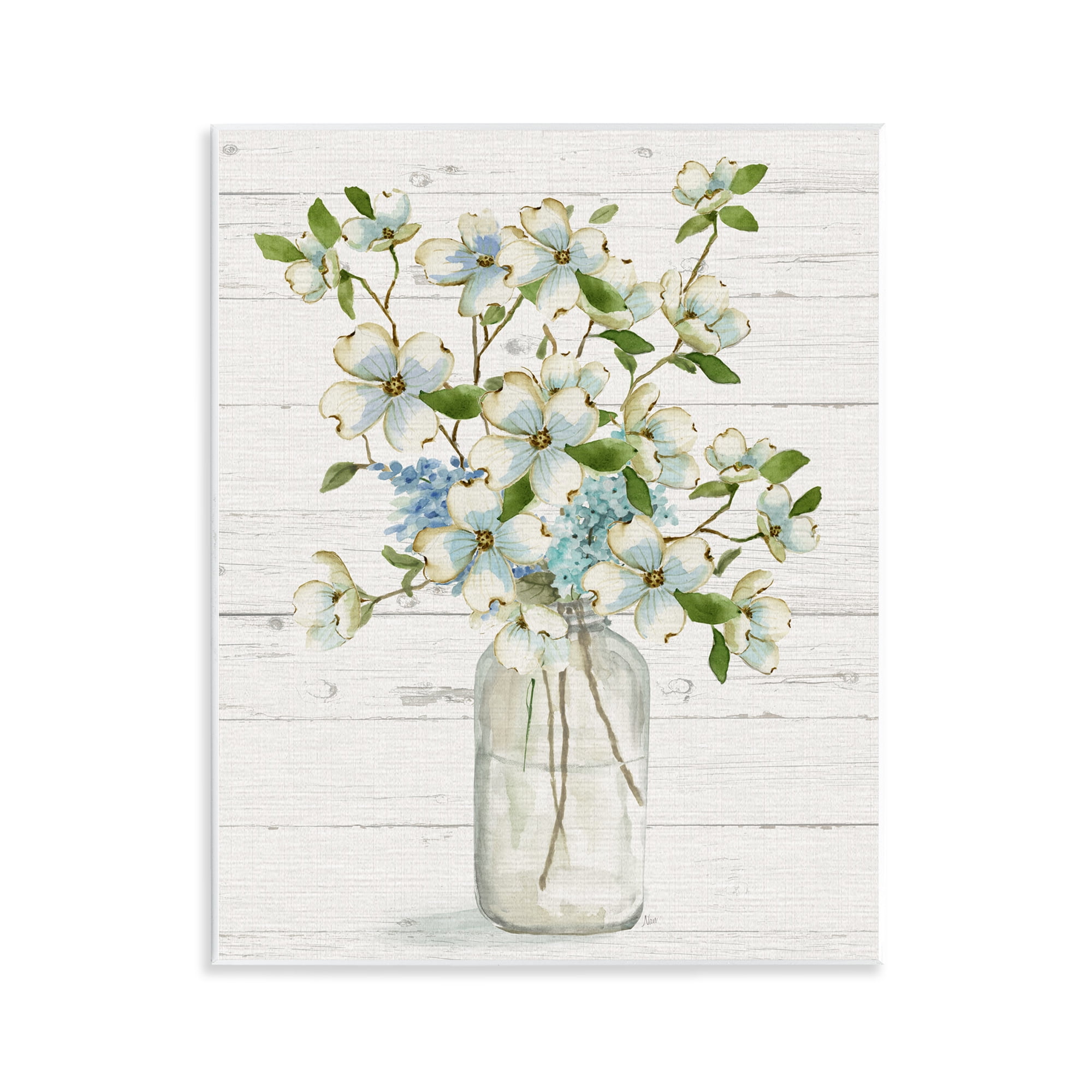 Stupell Industries Soft Dogwood Bouquet Botanical & Floral Painting Unframed Art Print Wall Art, 11 x 14