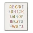 thumbnail image 1 of Stupell Industries Soft Doodle Alphabet Education Painting Gray Framed Art Print Wall Art, 16 x 20, 1 of 2