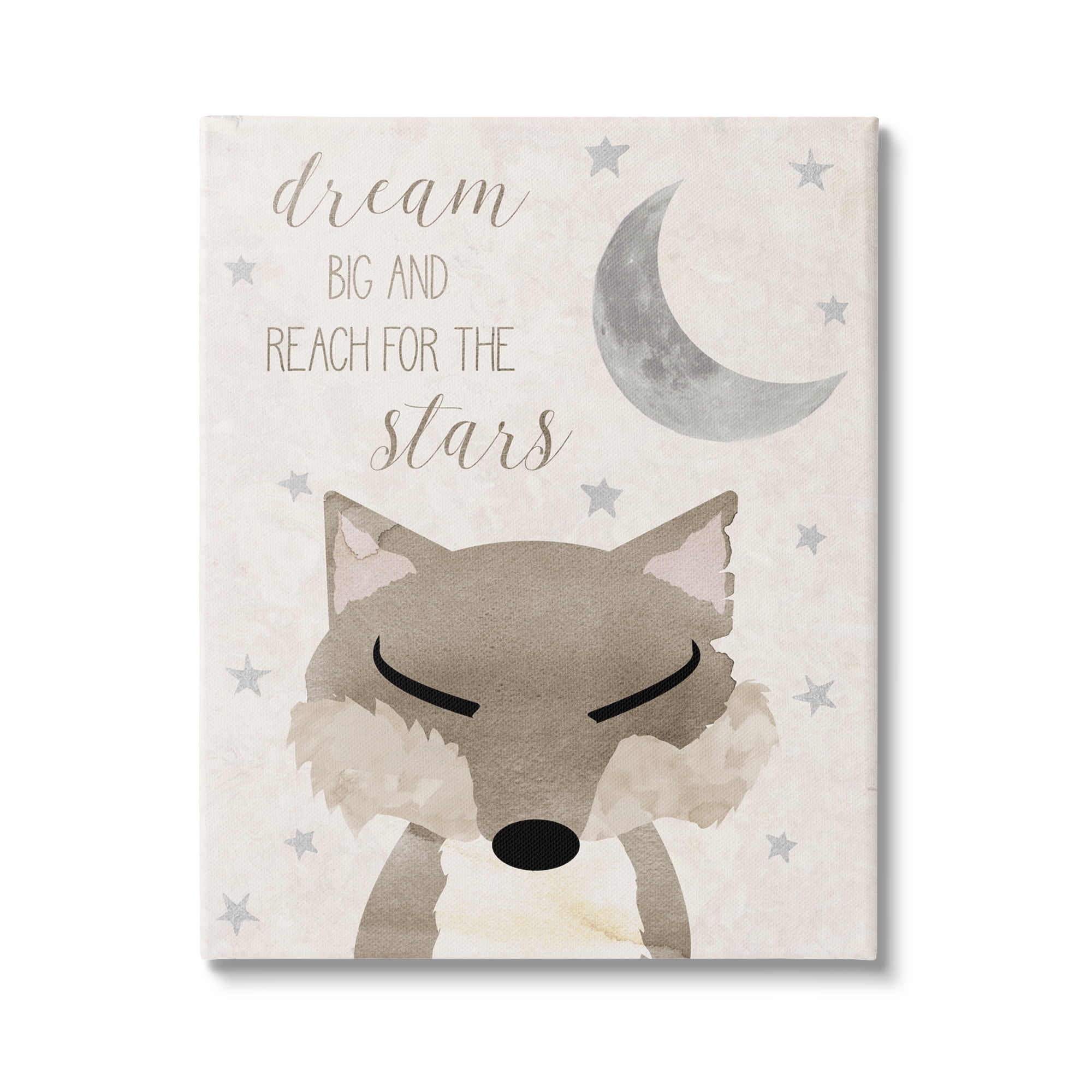 Stupell Industries Soft Dream Big Fox Landscape Painting Gallery Wrapped Canvas Art Print Wall Art, 16 x 20