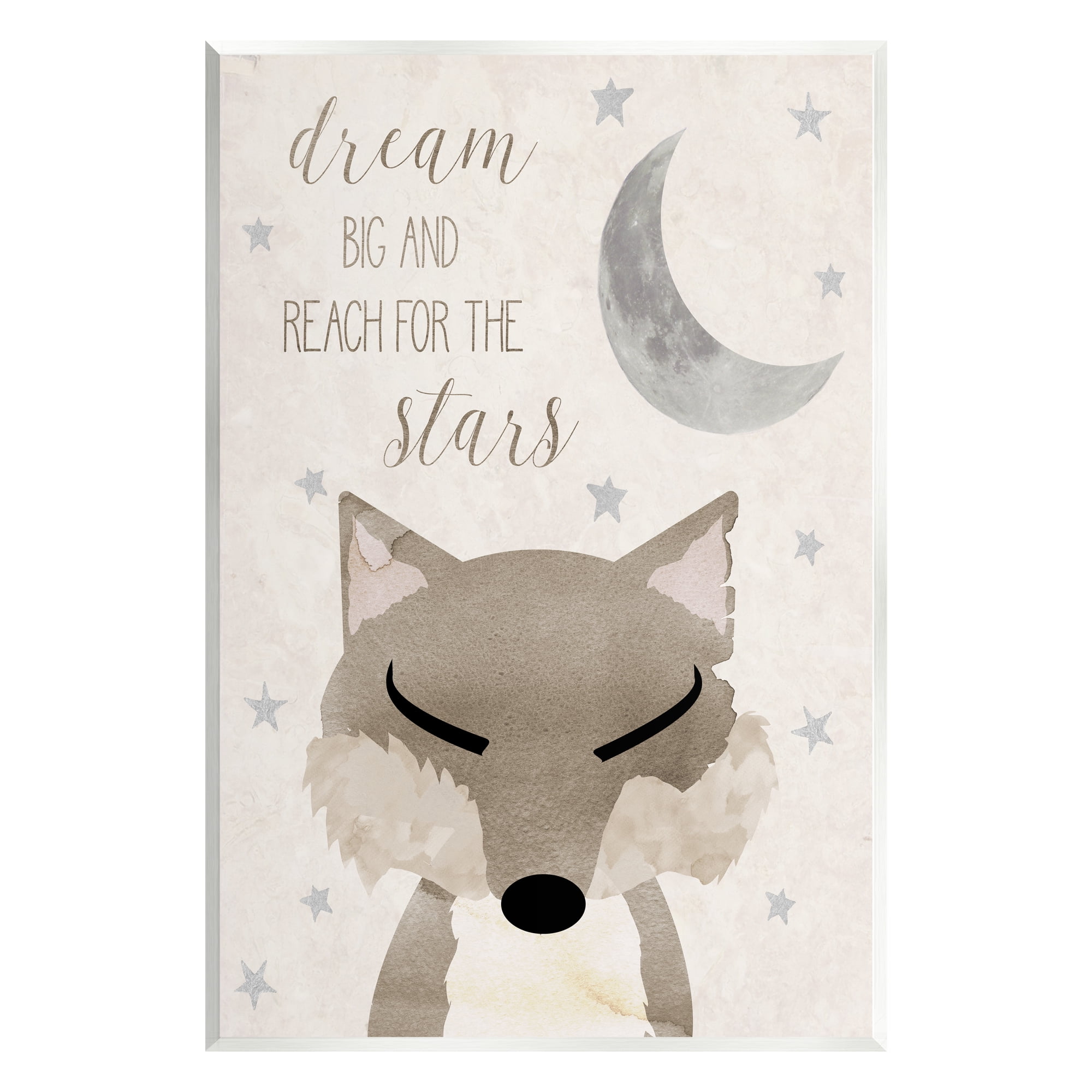 Stupell Industries Soft Dream Big Fox Landscape Painting Unframed Art Print Wall Art, 13 x 19
