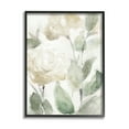 thumbnail image 1 of Stupell Industries Soft Edge White Roses Blooming Charming Abstract Florals Botanical & Floral Painting Black Framed Art Print Wall Art, 16 x 20, 1 of 7