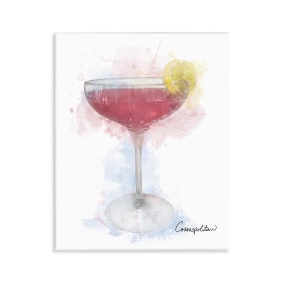 Stupell Industries Soft Faded Cosmopolitan Food & Beverage Painting Unframed Art Print Wall Art, 11 x 14
