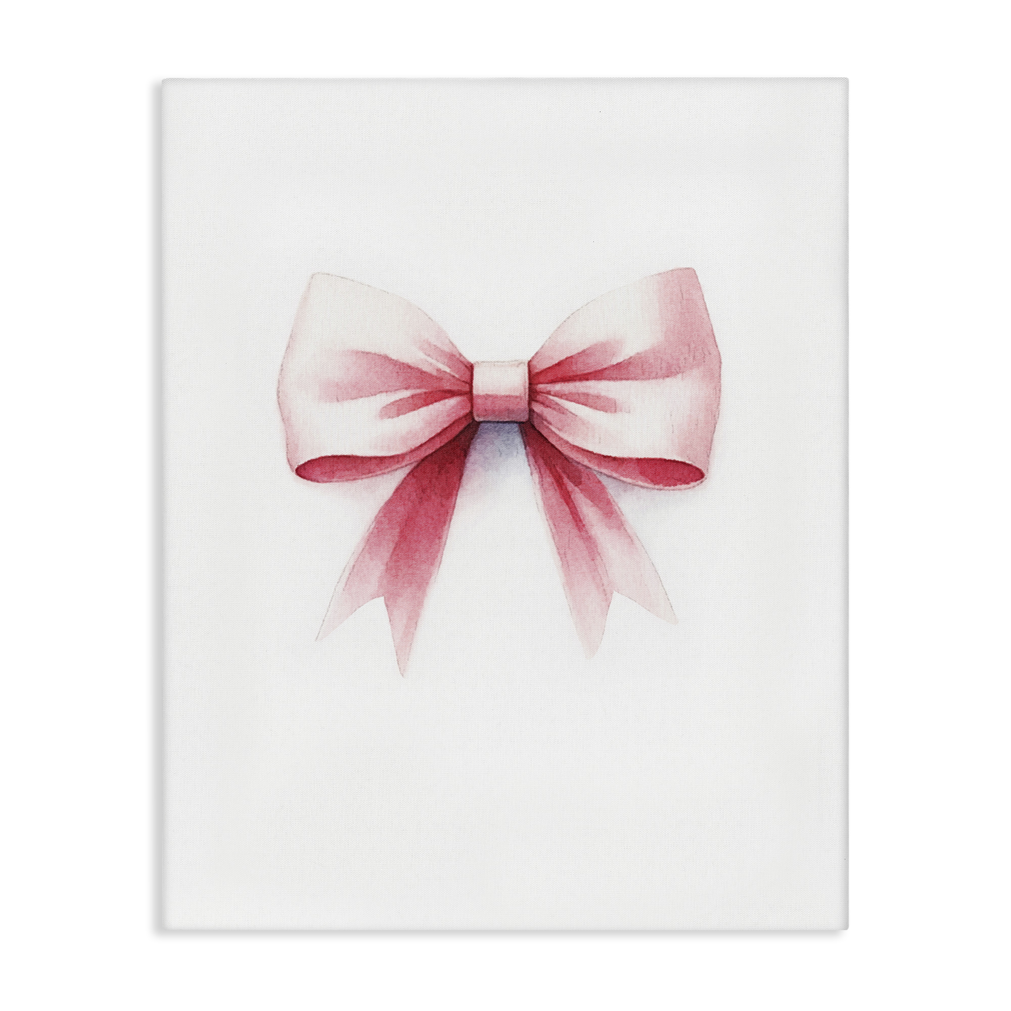 Stupell Industries Soft Fading Pink Bow Fashion Painting Wrapped Canvas Art Print Wall Art, 16 x 20