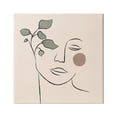 thumbnail image 1 of Stupell Industries Soft Female Face Line Drawing Abstract Plant Sun,36 x 36,Design by JJ Design Hoe LLC, 1 of 6
