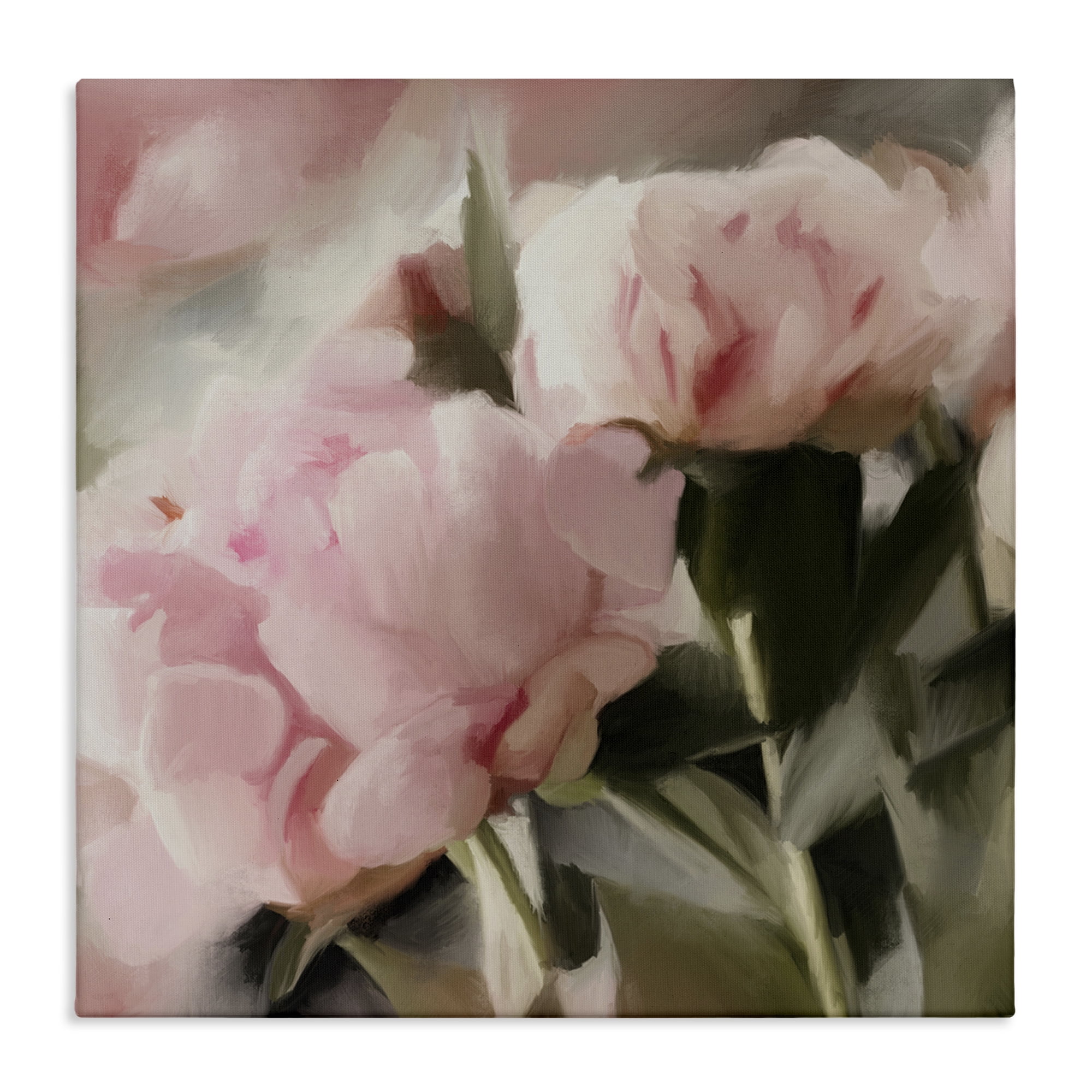 Stupell Industries Soft Floral Arrangement Botanical & Floral Painting Gallery Wrapped Canvas Art Print Wall Art, 24 x 24