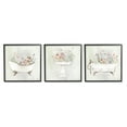 thumbnail image 1 of Stupell Industries Soft Floral Bathroom Scenes Botanical & Floral Painting Black Framed Art Print Wall Art, 17 x 17, Set of 3, 1 of 10