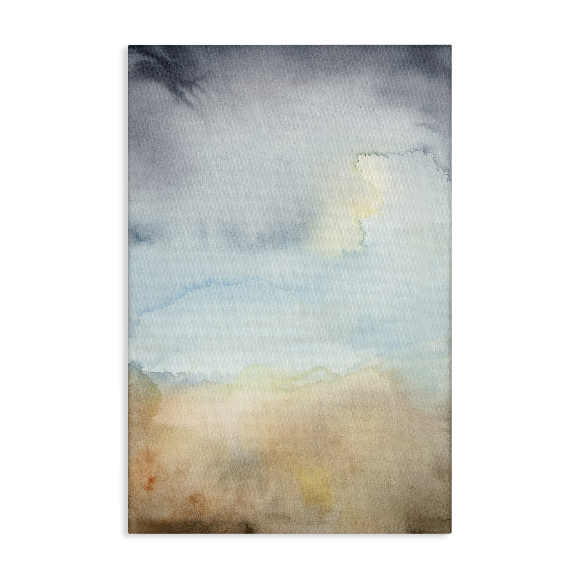 Stupell Industries Soft Fluid Landscape Abstract Painting Gallery Wrapped Canvas Art Print Wall Art, 24 x 36