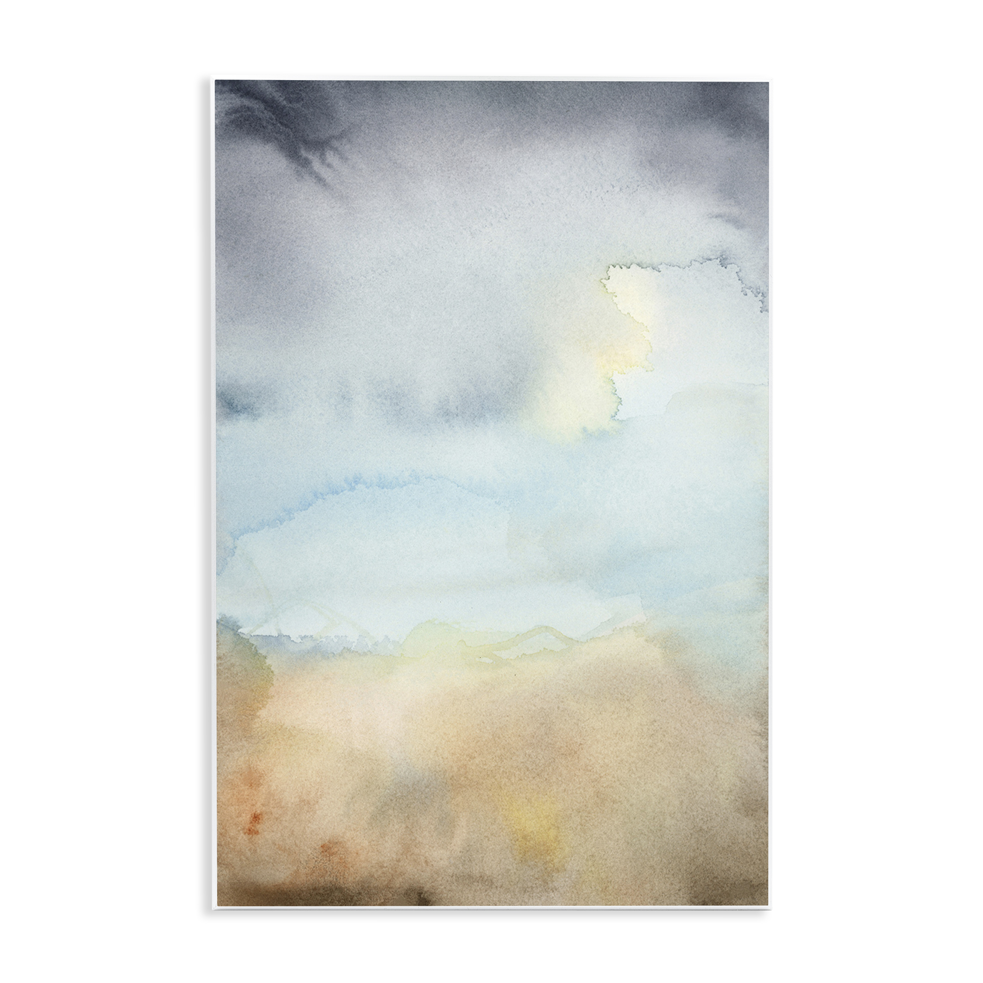 Stupell Industries Soft Fluid Landscape Abstract Painting Unframed Art Print Wall Art, 13 x 19
