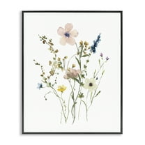 Stupell Industries Soft Forest Blooms Botanical & Floral Painting Black Framed Art Print Wall Art, 11 x 14