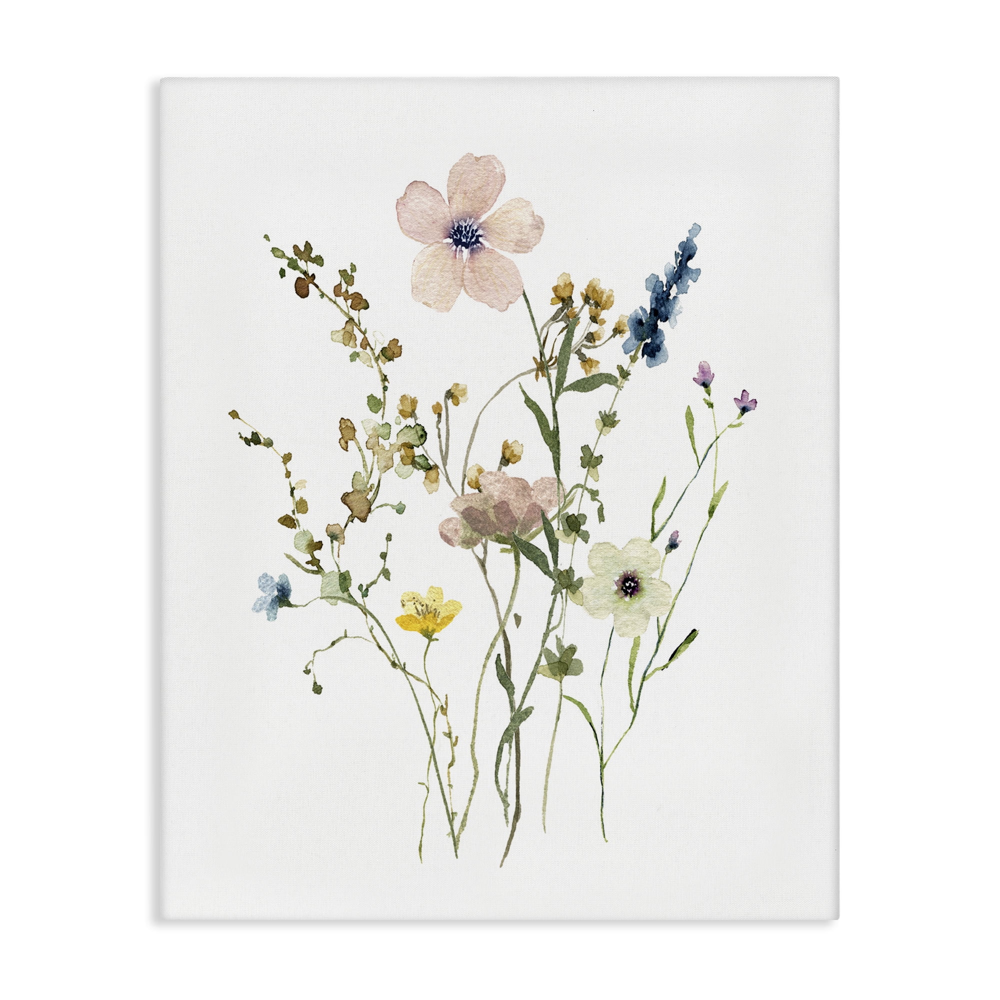 Stupell Industries Soft Forest Blooms Botanical & Floral Painting Gallery Wrapped Canvas Art Print Wall Art, 30 x 40