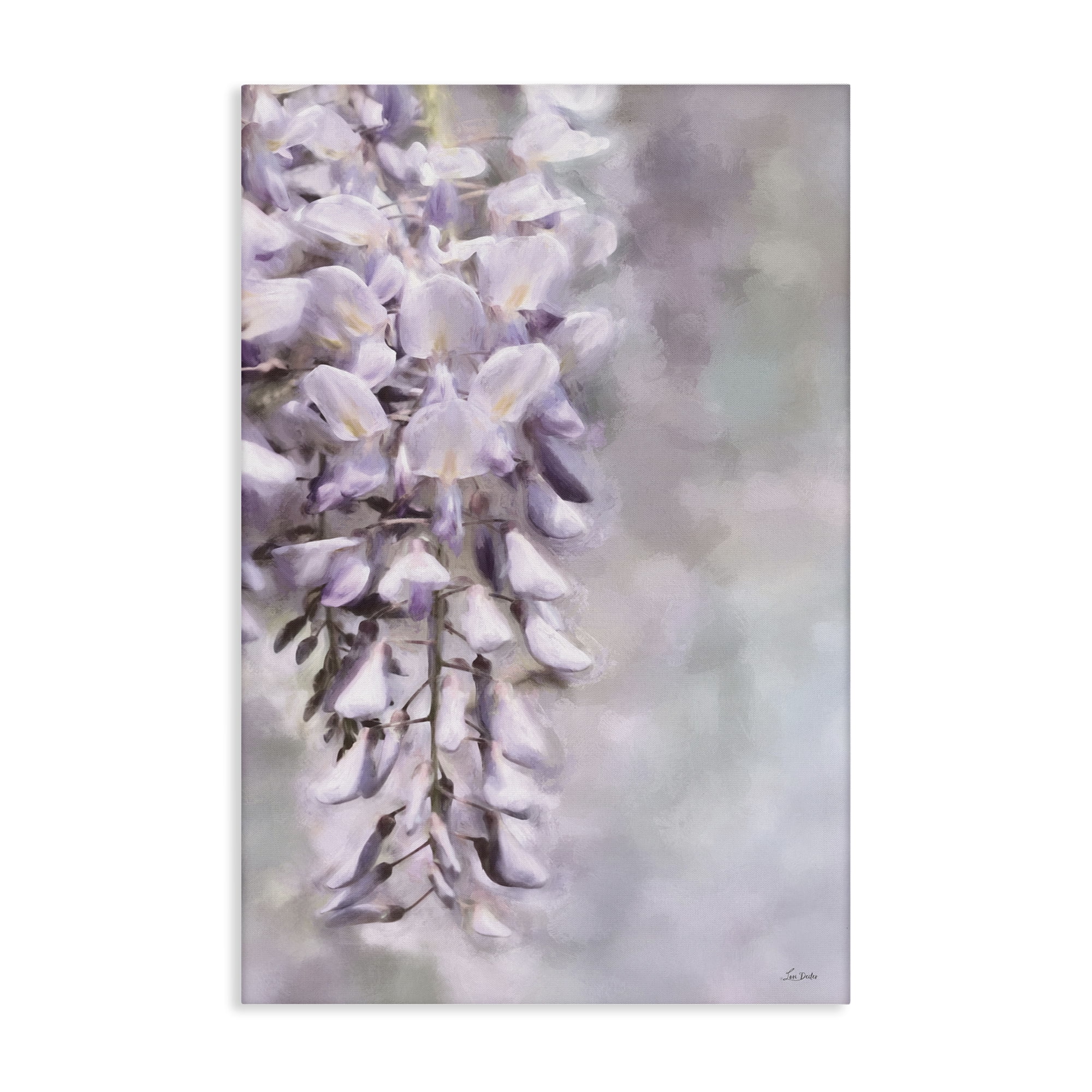Stupell Industries Soft Foxglove Petals Botanical & Floral Painting Gallery Wrapped Canvas Art Print Wall Art, 24 x 36
