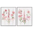 thumbnail image 1 of Stupell Industries Soft Fresh Pastel Sprigs Floral Painting Gray Framed Art Print Wall Art, 16 x 20, Set of 2, 1 of 8