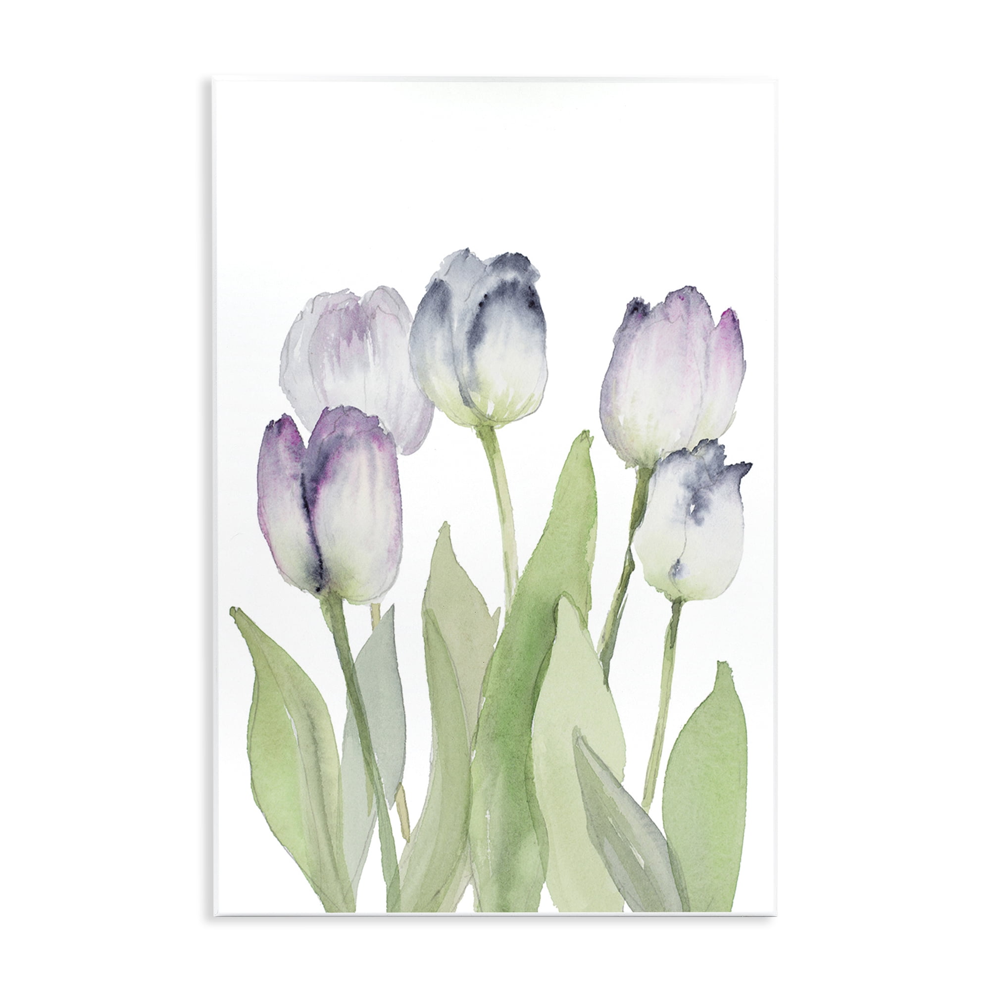Stupell Industries Soft Garden Tulips Botanical & Floral Painting Unframed Art Print Wall Art, 13 x 19