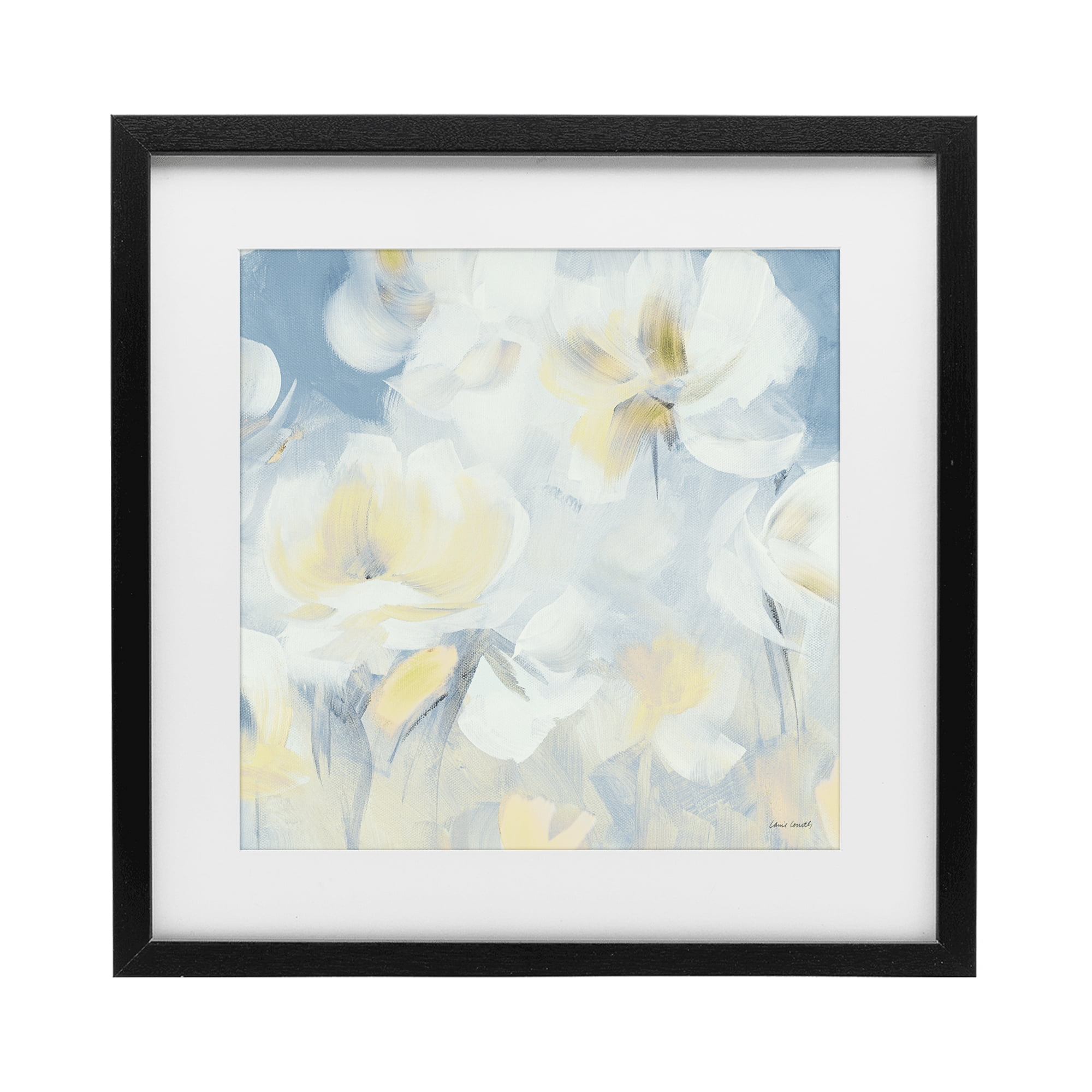 Stupell Industries Soft & Gentle Flower Field Black Framed Print Under Glass, design by Lanie Loreth