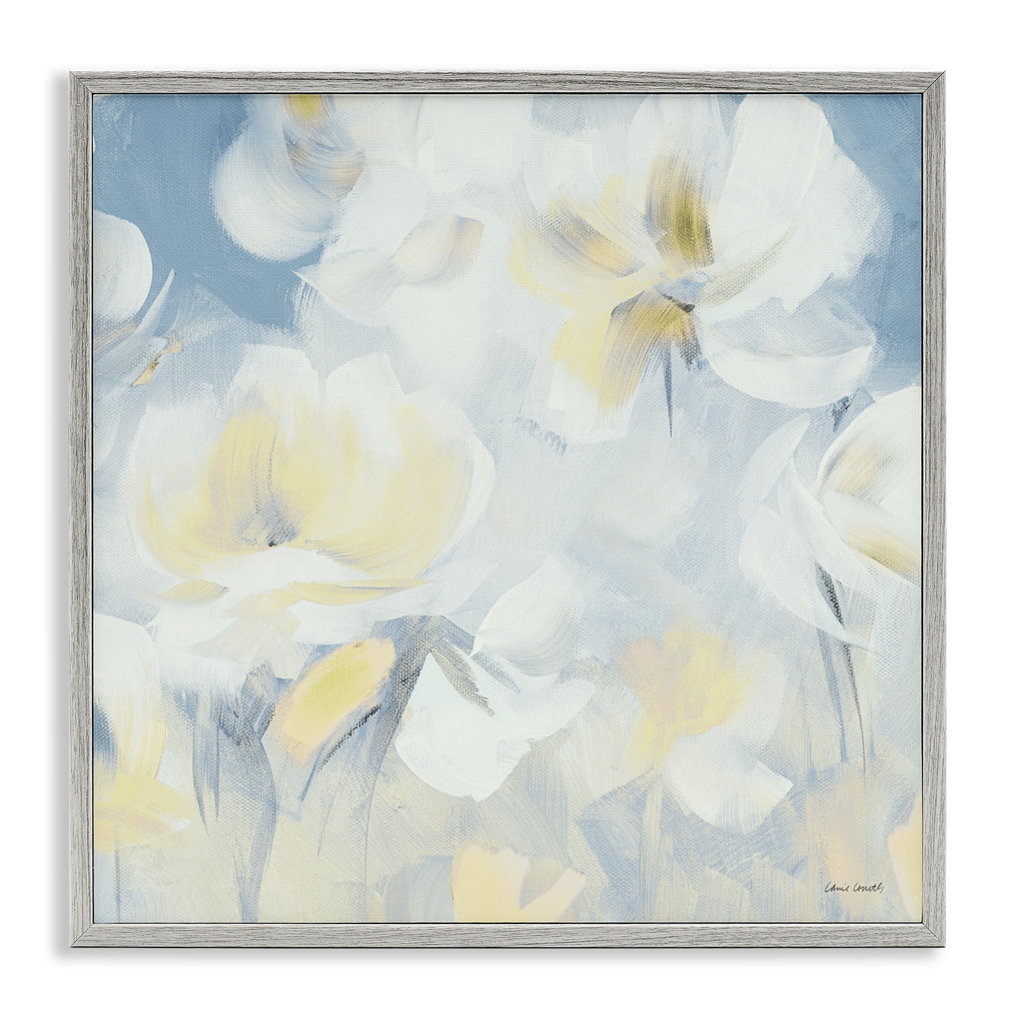 Stupell Industries Soft & Gentle Flower Field Gray Framed Giclee Art, design by Lanie Loreth
