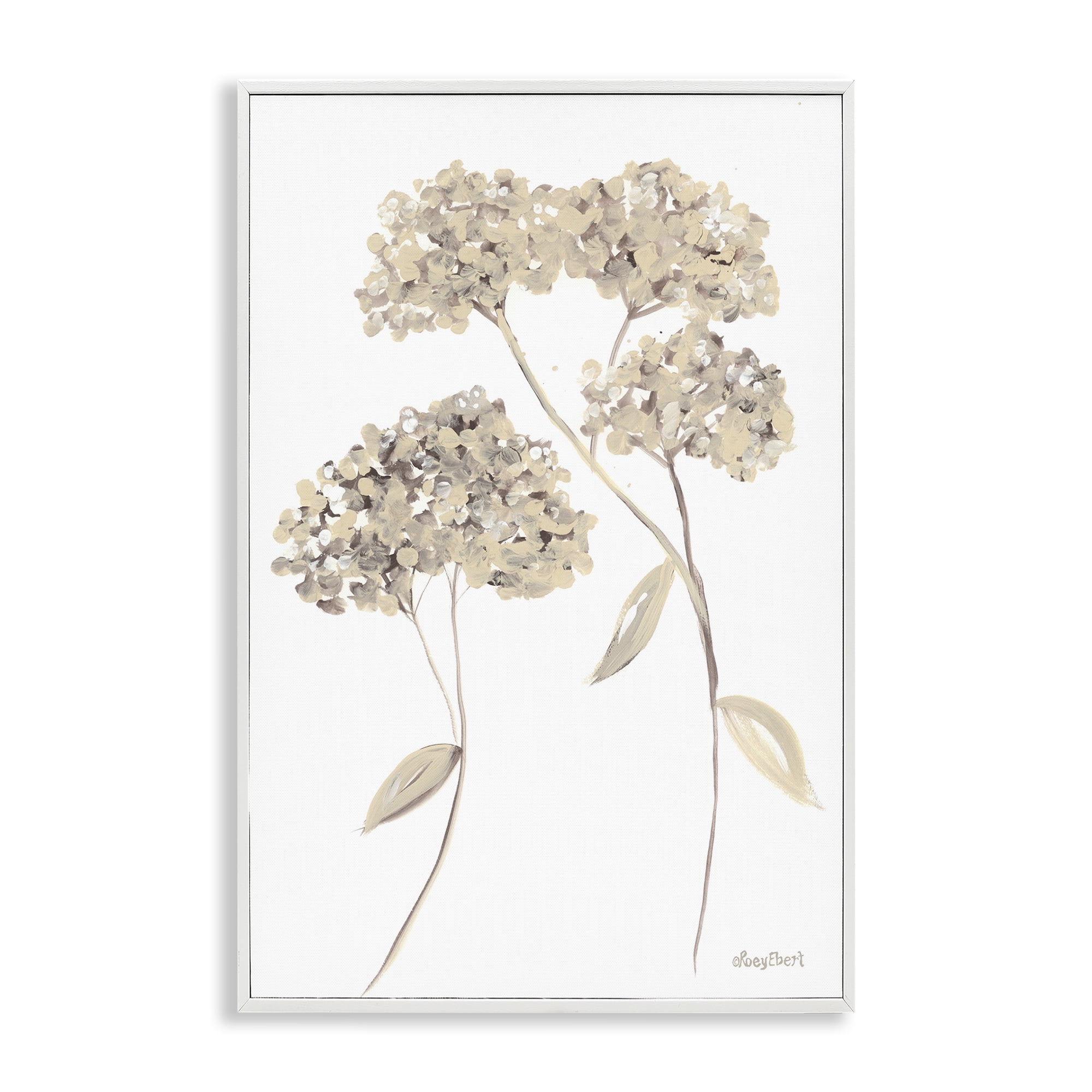Stupell Industries Soft Geranium Florets Botanical & Floral Painting White Framed Art Print Wall Art, 20 x 30