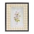 thumbnail image 1 of Stupell Industries Cottage Soft Gingham Flowers Black Floating Frame Canvas Art, 17 x 21, by Arlington Prints, 1 of 8