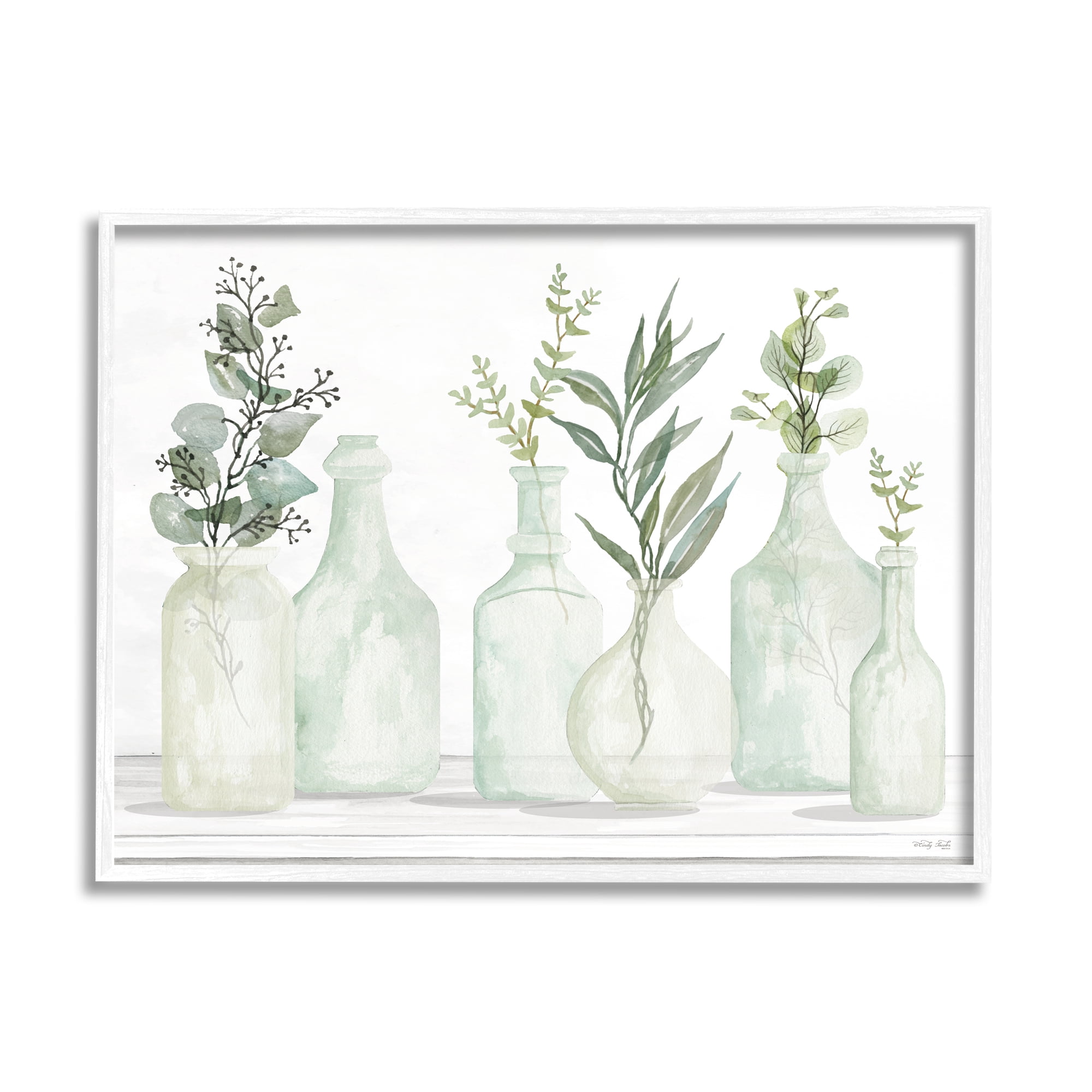 Stupell Industries Soft Green Potted Plants Fresh Herbs Still Life, 30 x 24, Design by Cindy Jacobs