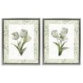 thumbnail image 1 of Stupell Industries Shabby Chic Soft Green Tulip Trios Gray 2pc Floating Frame Art Set, 17 x 21 each, by Nan, 1 of 7
