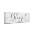 thumbnail image 1 of Stupell Industries Soft Grey Blessed Typography over Neutral Off-White Typography Painting Gallery Wrapped Canvas Art Print Wall Art, 20 x 48, 1 of 6