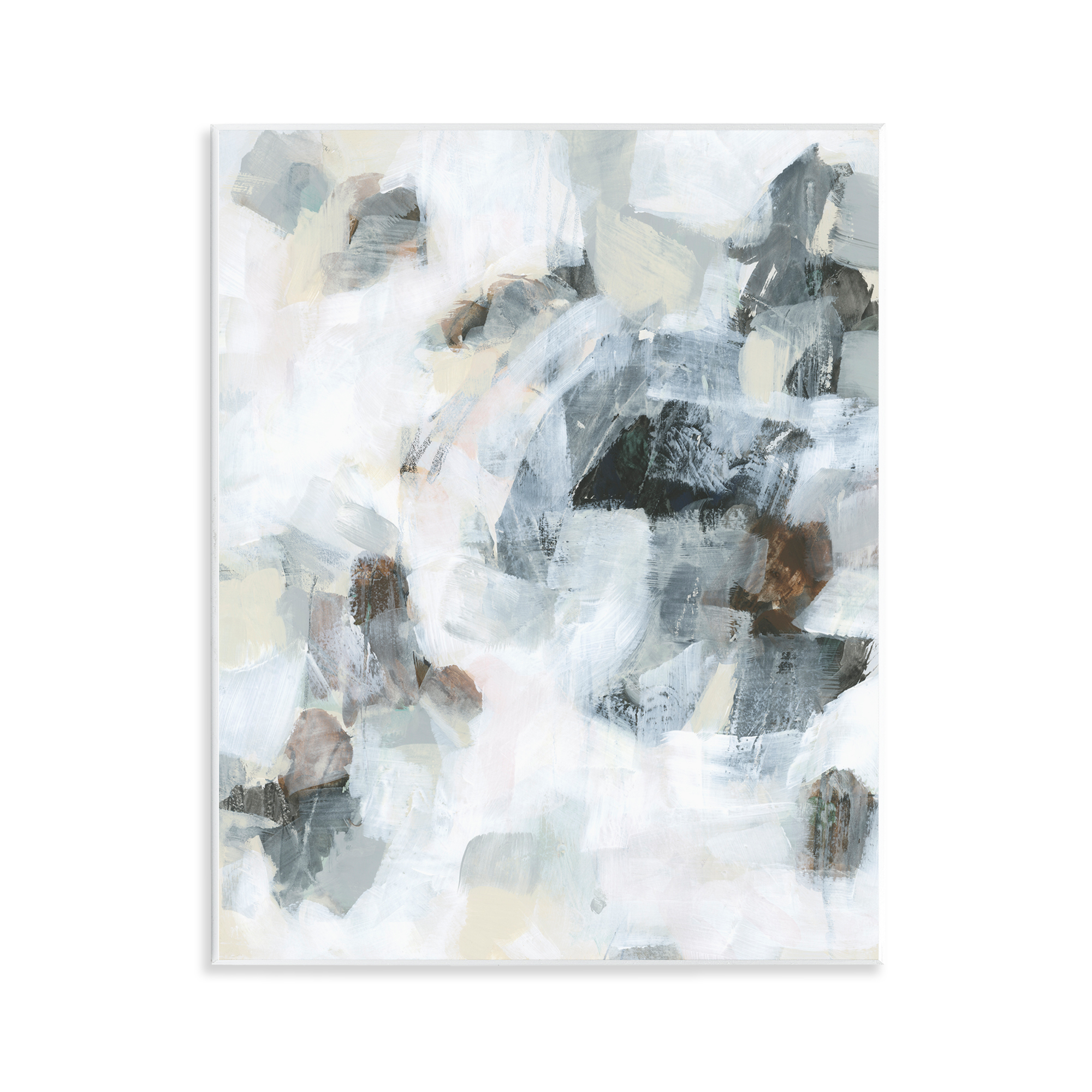 Stupell Industries Soft Grey Composition Abstract Painting Unframed Art Print Wall Art, 11 x 14