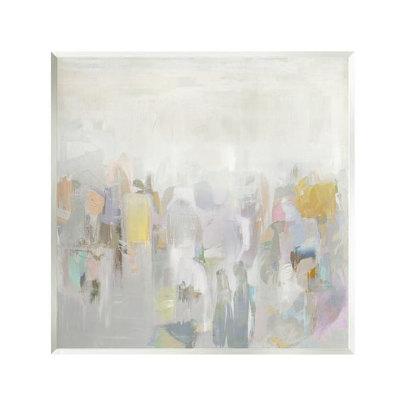 Stupell Industries Soft Grey Horizon Abstract Painting Unframed Art Print Wall Art, 12 x 12
