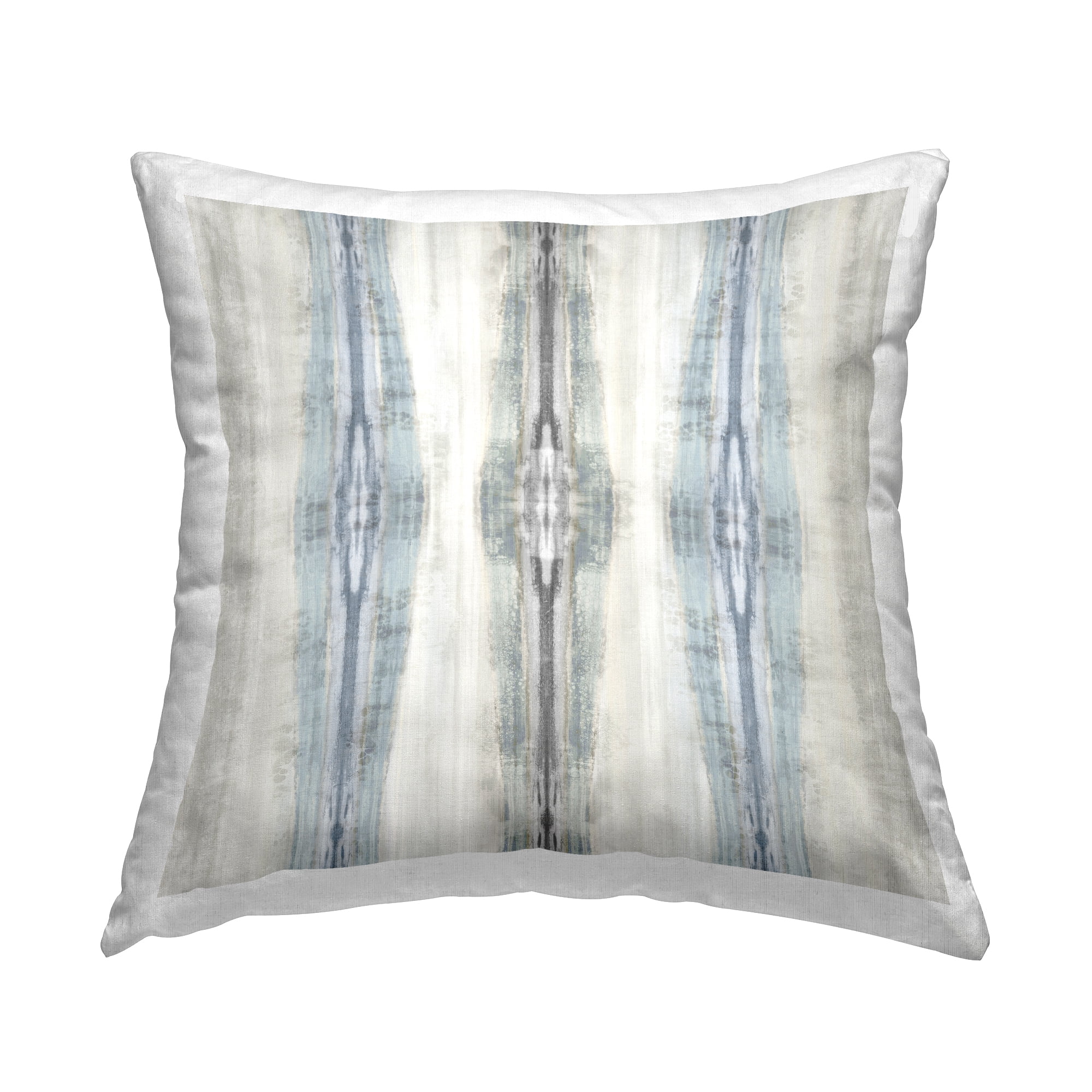 Stupell Industries Soft Grey Ikat Pattern Printed Throw Pillow Design by Ellie Roberts