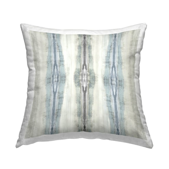 Stupell Industries Soft Grey Ikat Pattern Printed Throw Pillow Design by Ellie Roberts