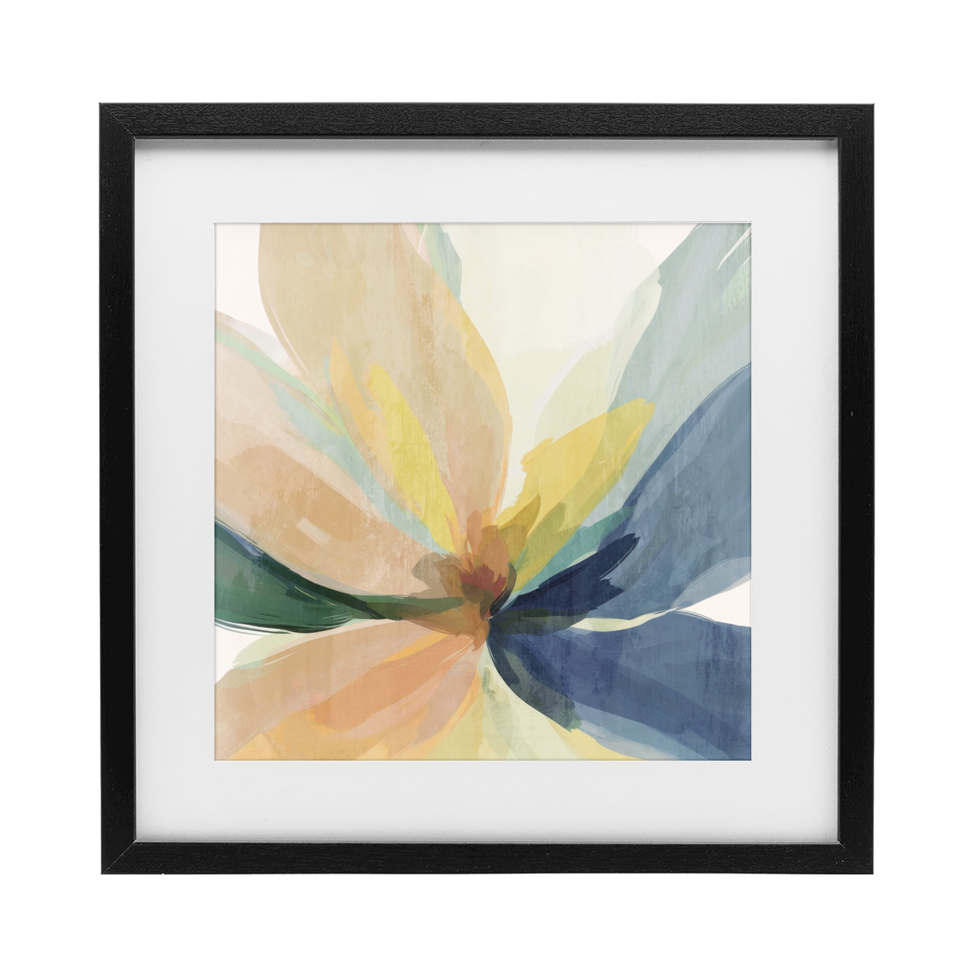 Stupell Industries Soft Harmonious Petals Black Framed Print Under Glass, design by Irena Orlov