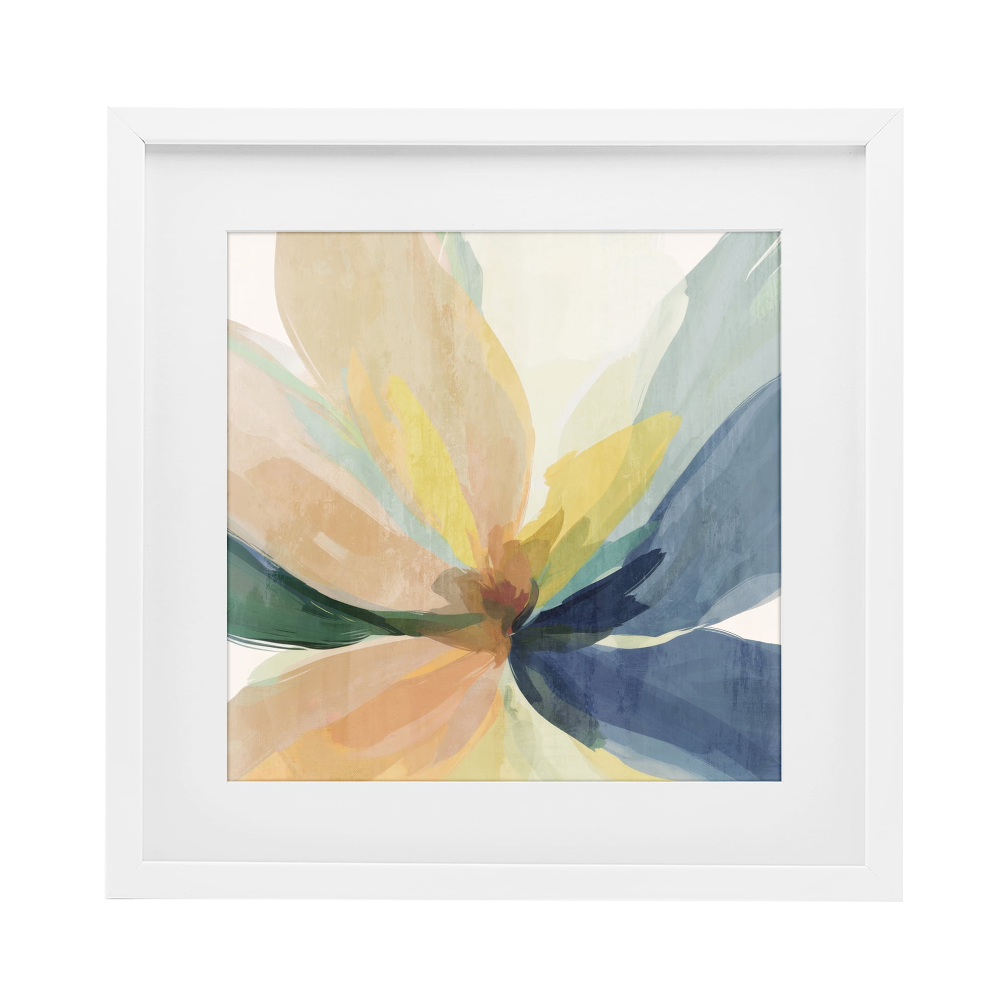 Stupell Industries Soft Harmonious Petals White Framed Print Under Glass, design by Irena Orlov