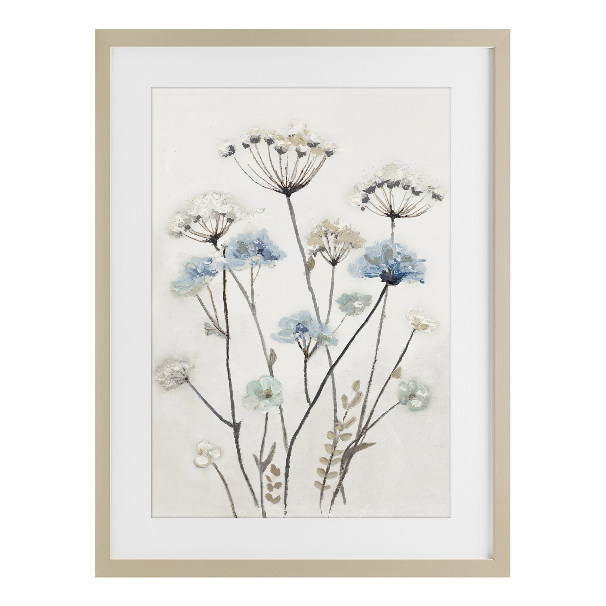 Stupell Industries Soft Jardin Azul Birch Framed Print Under Glass, design by Patricia Pinto
