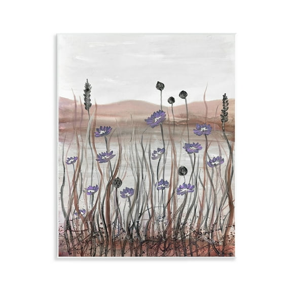 Stupell Industries Soft Lakeside Blooms Landscape Painting Unframed Art Print Wall Art, 11 x 14